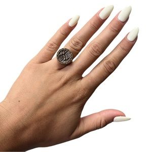 Biker Ring Signed GB sixe 5.5